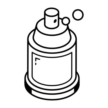 Basit sprey boya kutusu ikon vektör çizimi