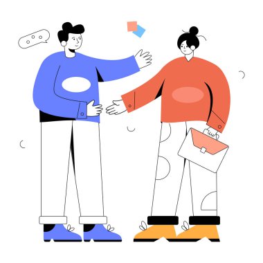 Bir grup insanın vektör çizimi