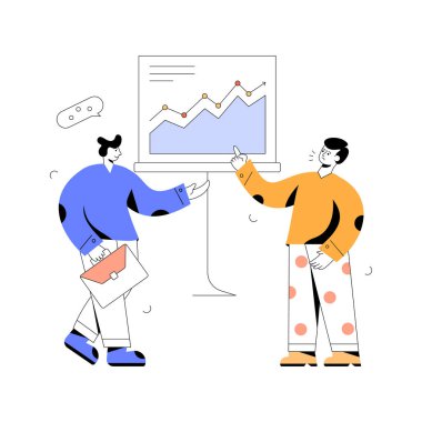 Birlikte çalışan iş adamları. vektör illüstrasyonu