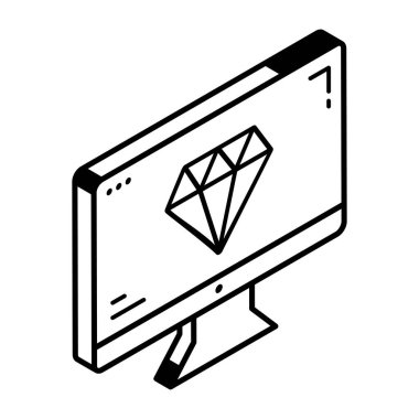 Bilgisayar simgesinin vektör illüstrasyonu