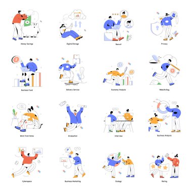 İş ve finans ikonu kavramının vektör illüstrasyonu