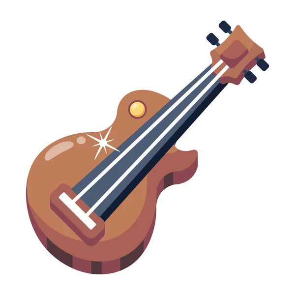 Guitarra Icono Web Ilustración Simple — Vector de stock