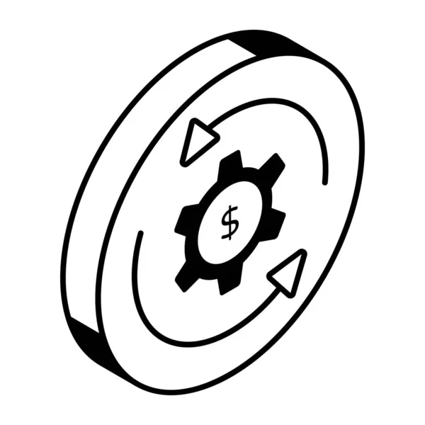 Coin Icon Vector Illustratie — Stockvector