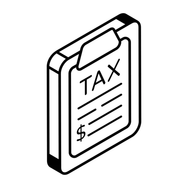 Διανυσματική Απεικόνιση Του Σύγχρονου Φορολογικού Εικονιδίου — Διανυσματικό Αρχείο