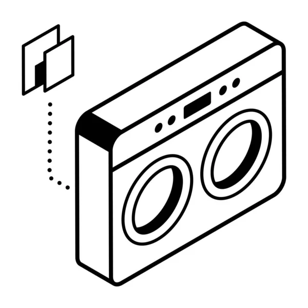 Ícone Máquina Lavar Ilustração Simples Ícones Vetor Limpador Roupa Para — Vetor de Stock