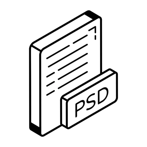 Vektorillustration Des Psd Dateisymbols — Stockvektor