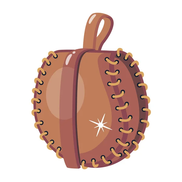 Ekollon Ikon Platt Illustration Baseball Boll Vektor Isolerad Vit Bakgrund — Stock vektor