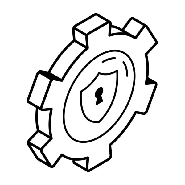 Icono Engranaje Vector Ilustración — Vector de stock