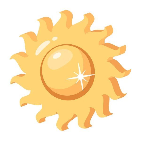 Sol Icono Vector Ilustración — Archivo Imágenes Vectoriales