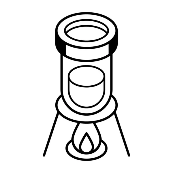 Icône Baril Pétrole Illustration Schématique Des Icônes Vectorielles Brûleur Gaz — Image vectorielle