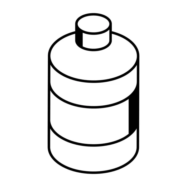 Öltanksymbol Auf Weißem Hintergrund Linienstil Vektorillustration — Stockvektor