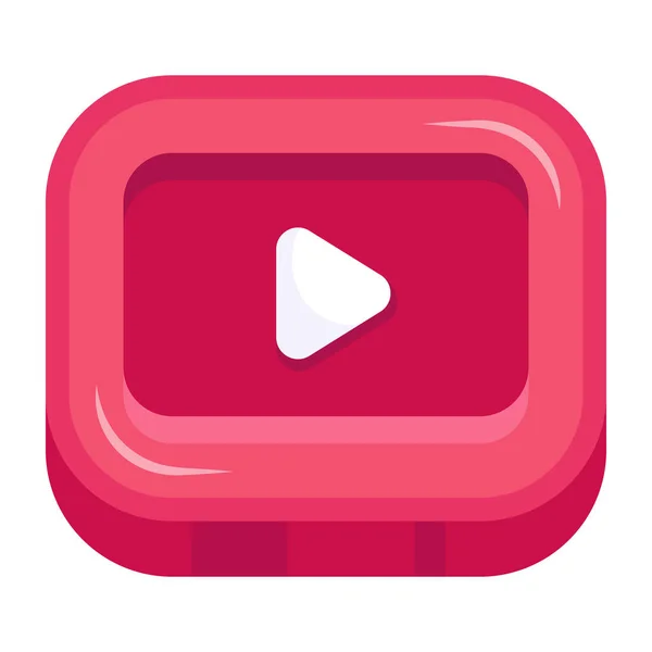 Jugar Reproductor Vídeo Icono Vector Ilustración Diseño — Vector de stock