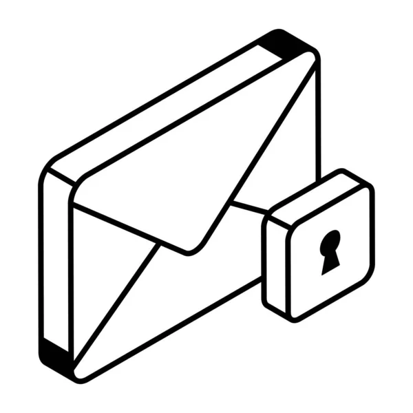 Briefumschlag Symbol Umriss Illustration Von Buchstabenvektor Und Symbol — Stockvektor