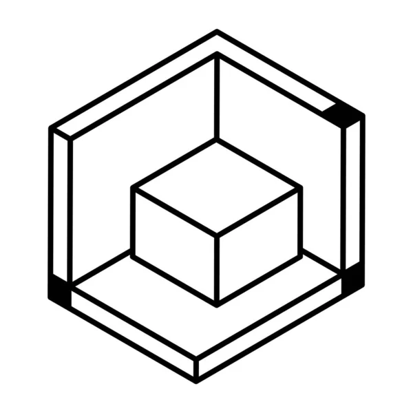 Cube Icon Isometric Hexagon Vector Icons Web Design Isolated White — Stock Vector