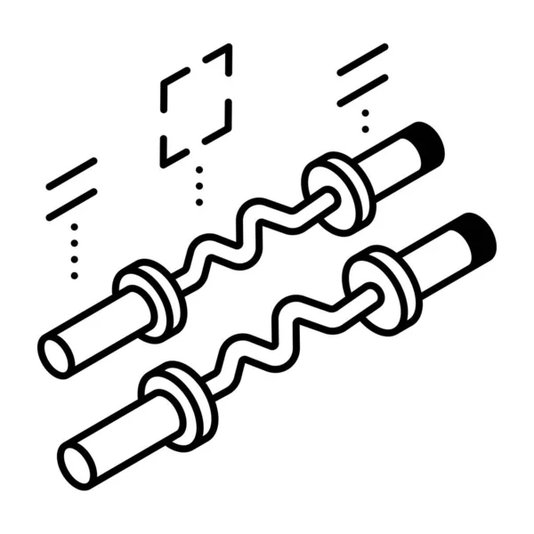 Hanteln Symbol Vektorillustration Einfaches Design — Stockvektor