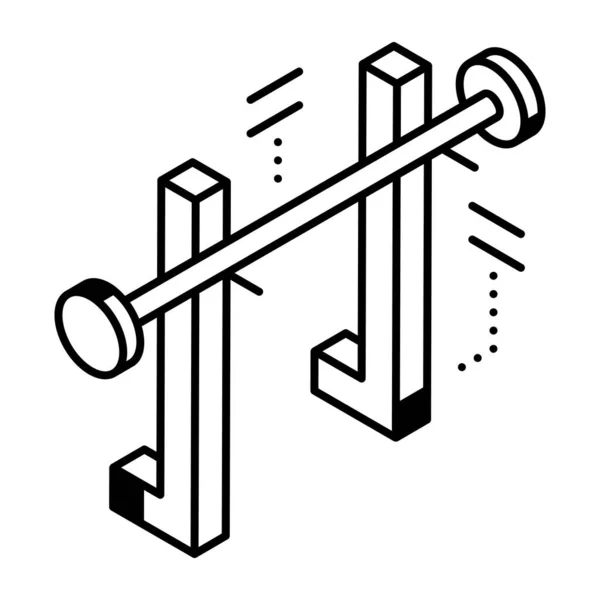 Barbell Icon Vector Illustration Simple Design — Stock Vector