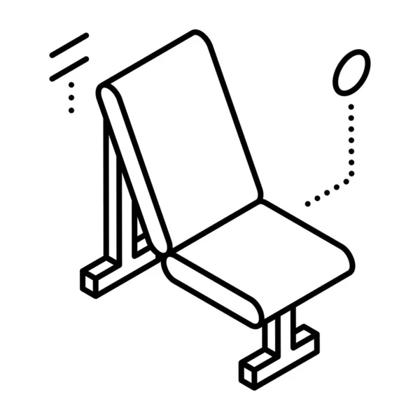 Ikona Židle Vektorové Ilustrace Jednoduchá Konstrukce — Stockový vektor