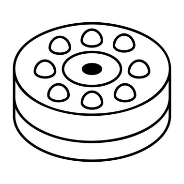 puck simgesi, vektör illüstrasyonu basit tasarım