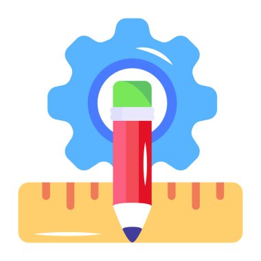 Kalem. Web simgesi basit illüstrasyon