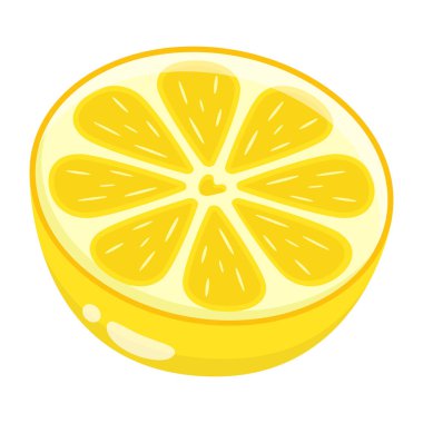 Lemon beyaz arka planda izole edilmiş. vektör illüstrasyonu