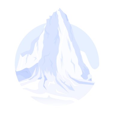  Buzdağı. vektör simgesi, illüstrasyon 