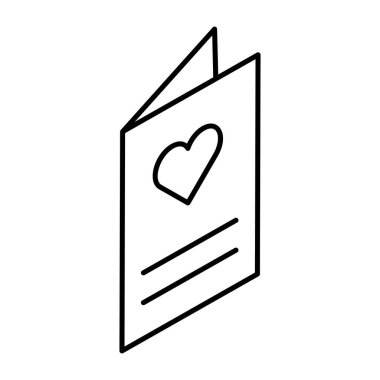 kalp kart vektör illüstrasyon tasarımında