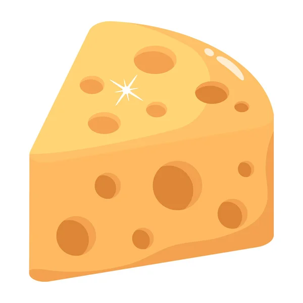 Cheese Icon Isometric Bread Vector Icons Web Design Isolated White — Stock Vector