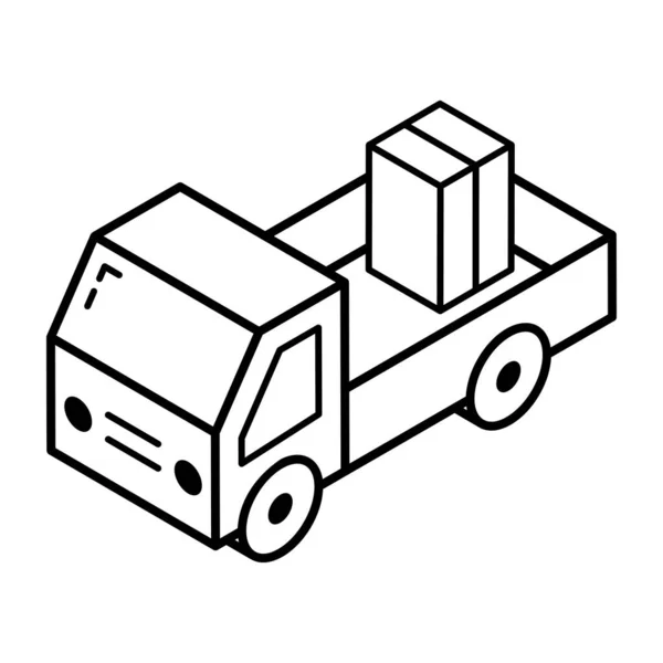 Nákladní Kamion Ikona Vektorové Ilustrace Design — Stockový vektor
