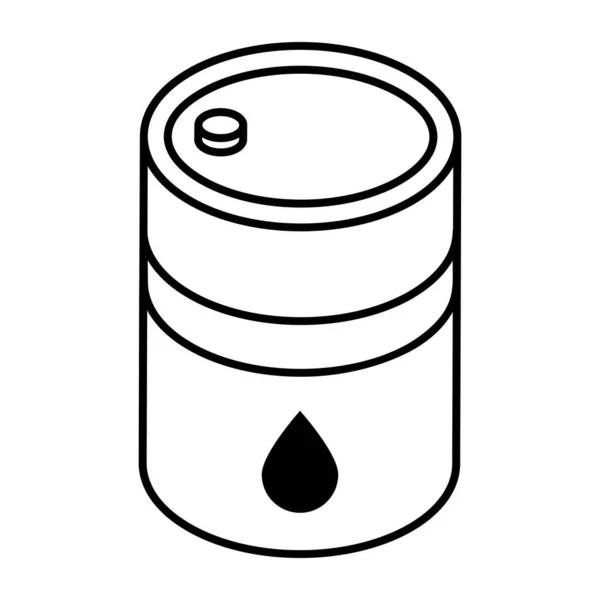 Icône Baril Pétrole Illustration Contour Des Icônes Vectorielles Gaz Pour — Image vectorielle