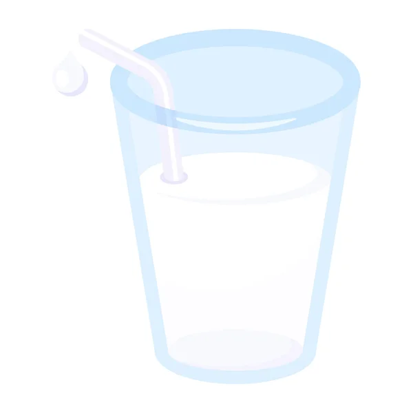 Vektorillustration Eines Glases Wasser — Stockvektor