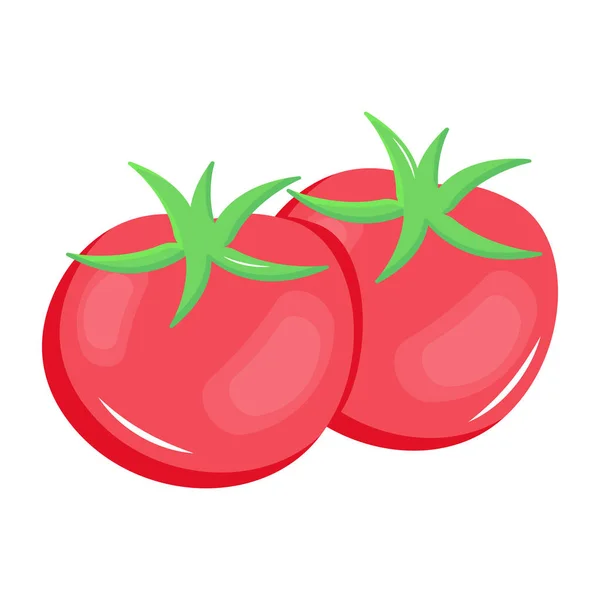 Icône Tomates Symbole Nourriture Fraîche Illustration Vectorielle — Image vectorielle