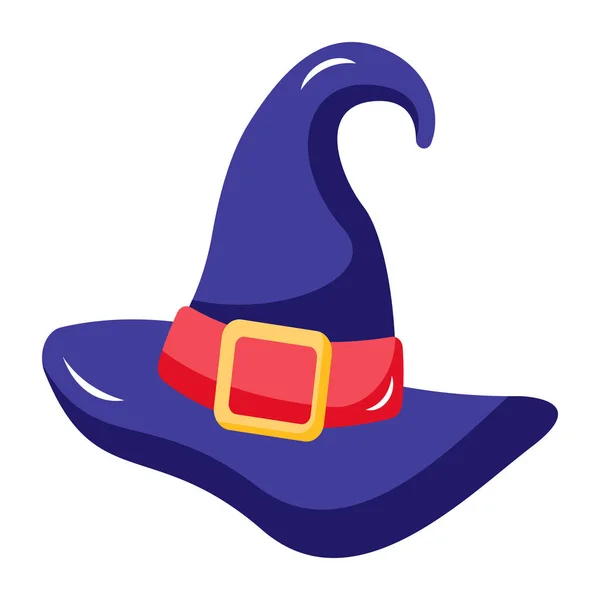 Cadı Şapkalı Cadılar Bayramı Şapkası Vektör Çizimi — Stok Vektör