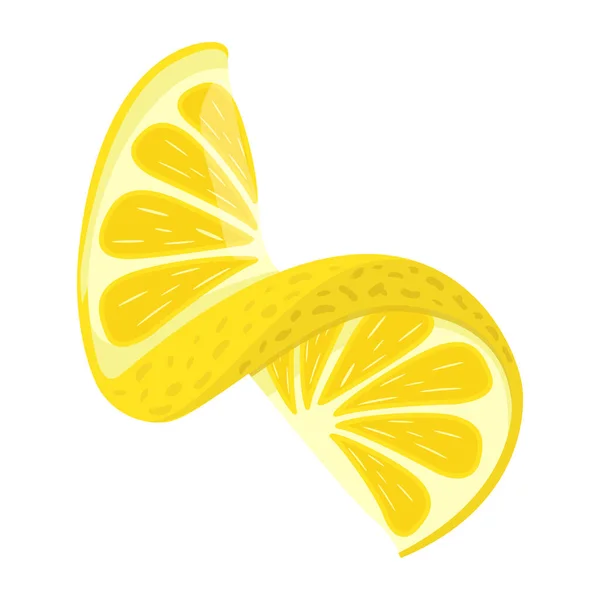 Citron Isolerad Vit Bakgrund Vektor Illustration — Stock vektor