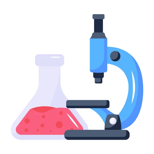 Microscoop Laboratorium Apparatuur Vector Illustratie Grafisch Ontwerp — Stockvector