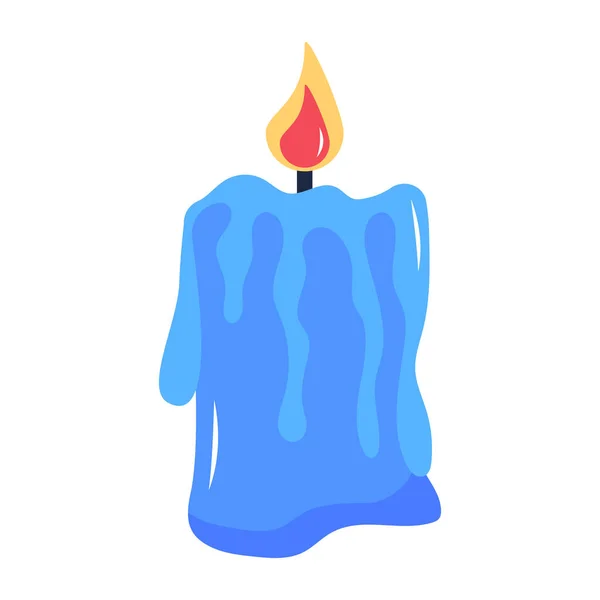 Kerzensymbol Isometrisch Des Brennenden Kerzenvektorsymbols — Stockvektor