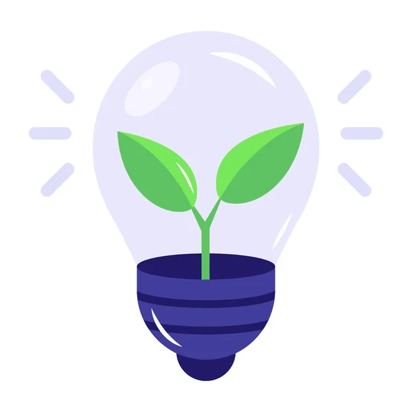 Bulb Plant Eco Vector Illustration Design — Stock Vector