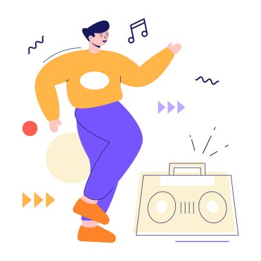 Man dans vektör illüstrasyon tasarımı