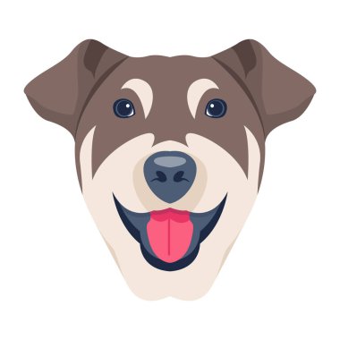 Şirin bir köpeğin vektör çizimi 