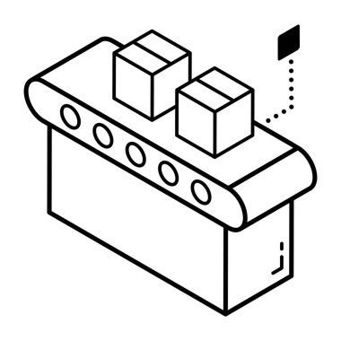 Kutulu teslimat ikonu. vektör illüstrasyonu