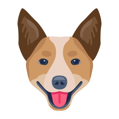 Şirin bir köpeğin vektör çizimi 