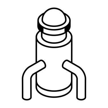 Su borusu simgesi, vektör illüstrasyonu basit tasarım