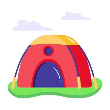 Kamp çadırı ikonu. izole edilmiş web tasarımı için vektör simgeleri 