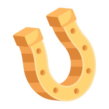 At nalı ikonu. ağ için altın at vektör simgelerinin karikatür çizimi