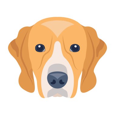 Şirin bir köpeğin vektör çizimi 