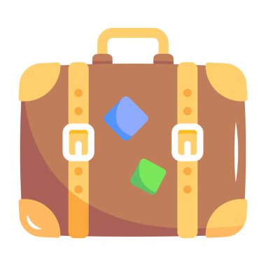 seyahat çantası, bavul vektör çizimi tasarımı