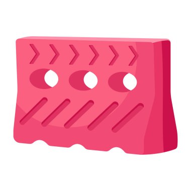 yol bariyeri, vektör çizimi basit tasarım