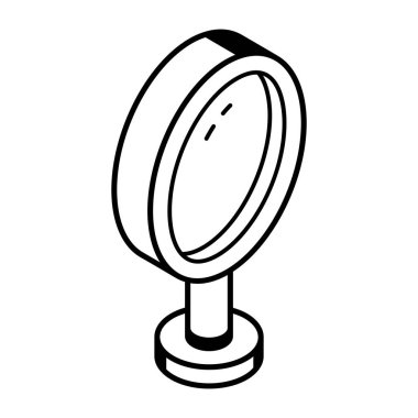 Ayna simgesinin vektör illüstrasyonu 