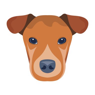 Şirin bir köpeğin vektör çizimi 