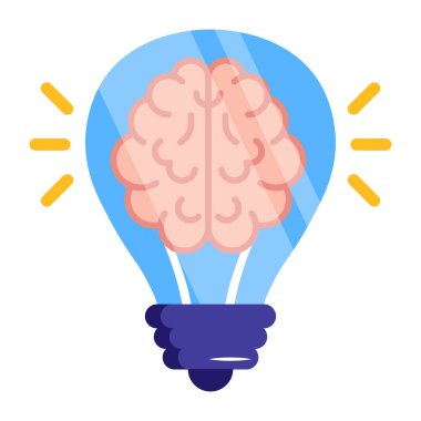 beyin ikonu vektör illüstrasyonu