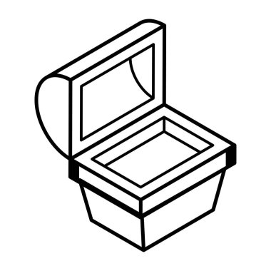 kutu simgesi. vektör ve doldurma biçiminin özet çizimi.